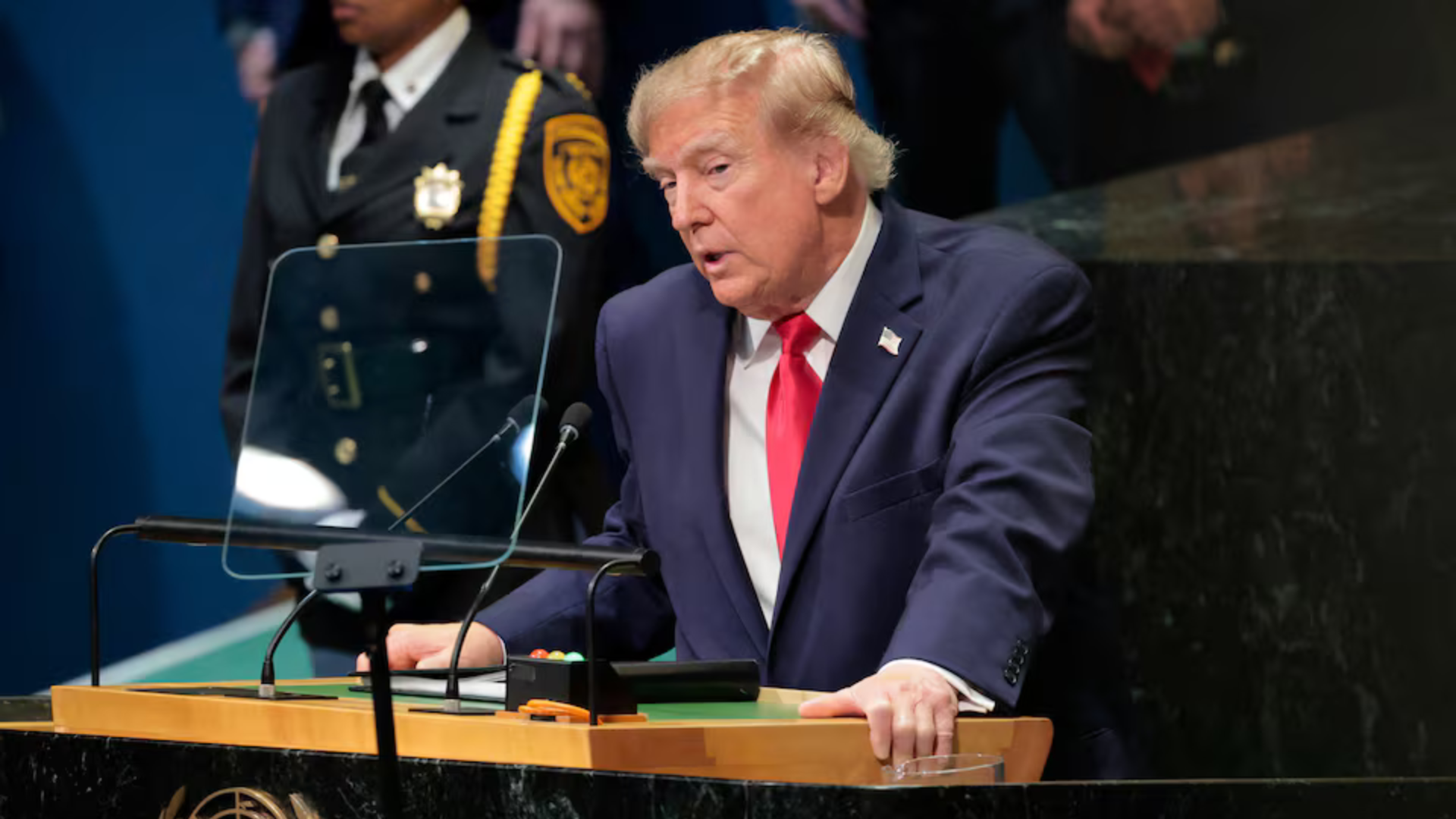 Donald Trump durante su intervención ante la Asamblea General de Naciones Unidas en septiembre de 2026