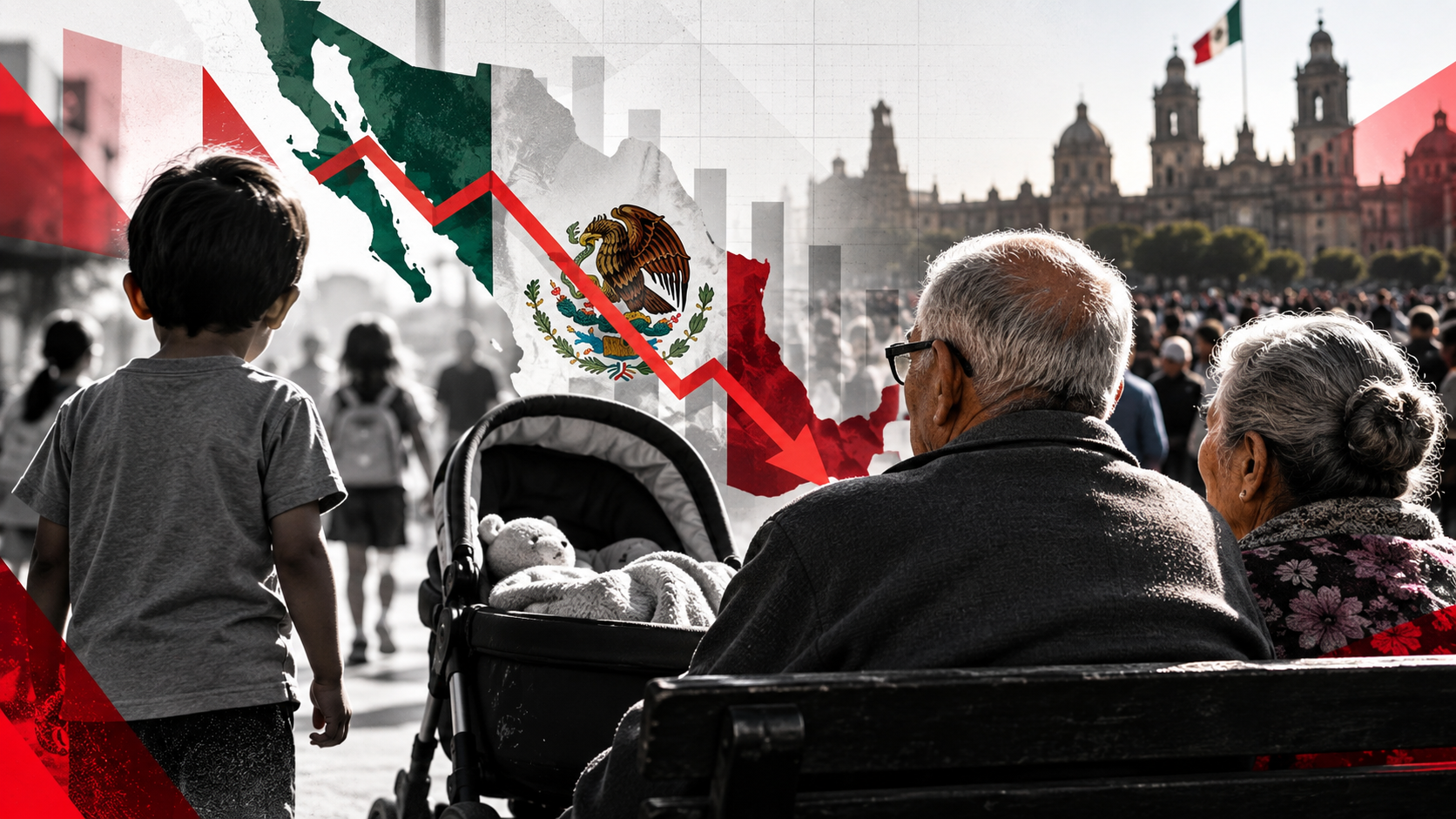 México avanza hacia una estructura demográfica con menos niños y una mayor proporción de adultos mayores.