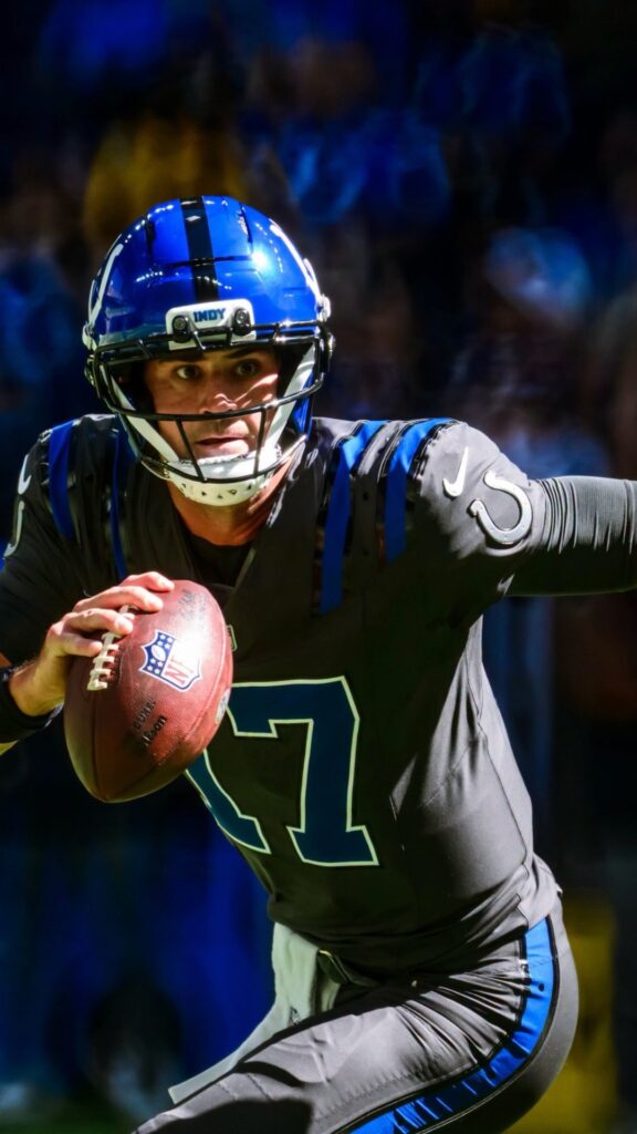 Jugador de Indianapolis Colts previo al partido de NFL en Londres