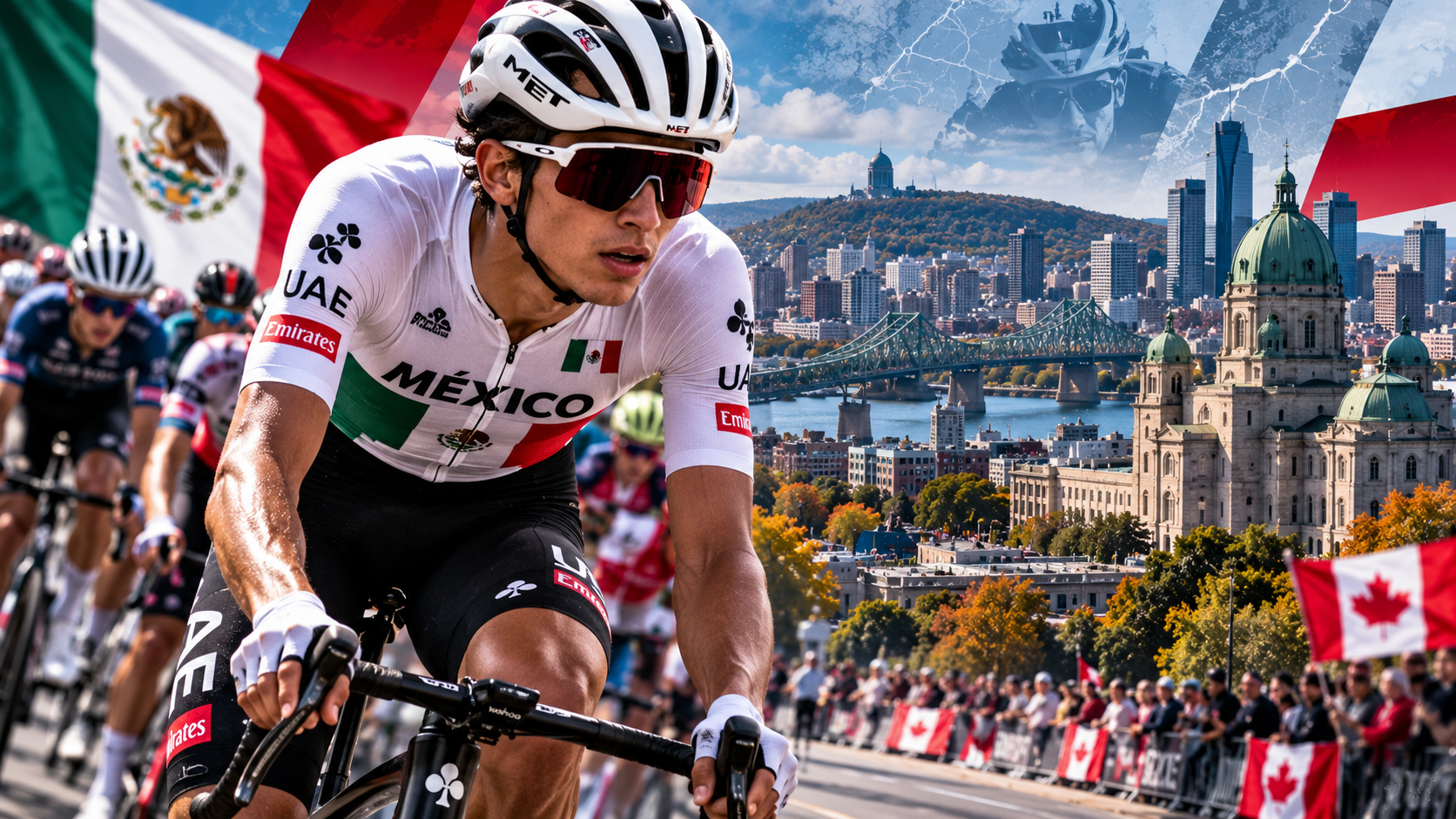 Isaac del Toro disputará este domingo la prueba élite de ruta del Mundial de Ciclismo 2026 en Montreal.