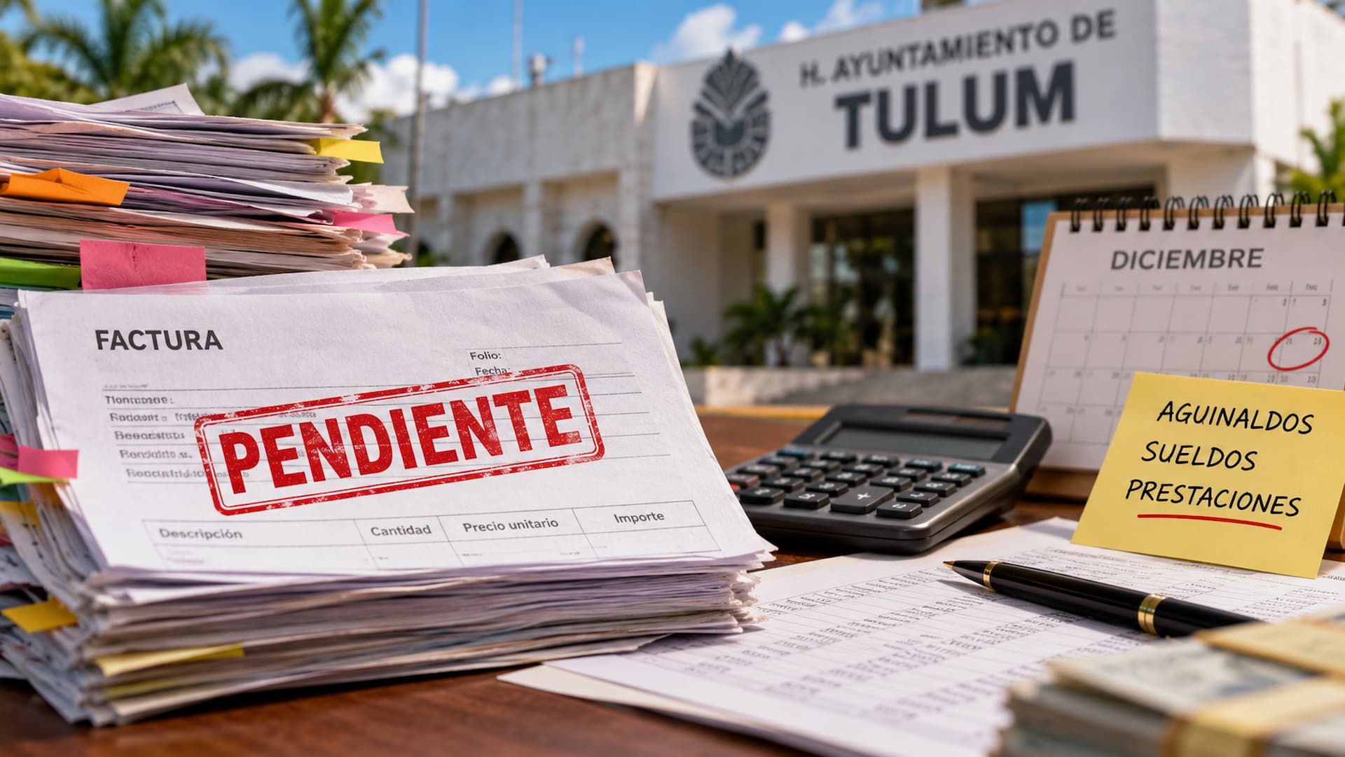 Proveedores del Ayuntamiento de Tulum denuncian retrasos de hasta ocho meses en el pago de sus facturas. Imagen ilustrativa.