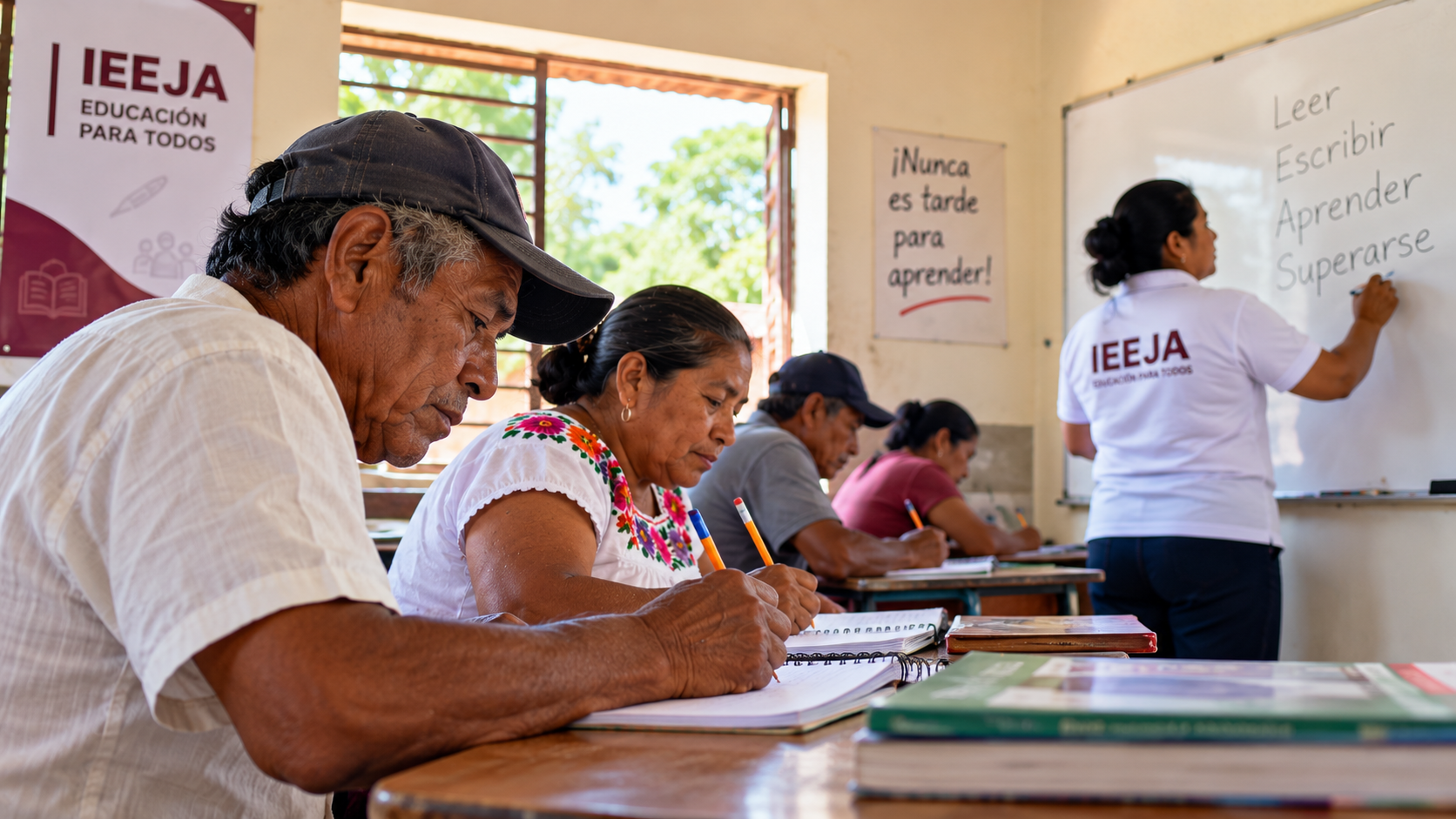 La educación para adultos en José María Morelos busca acercar oportunidades de alfabetización y conclusión de estudios básicos a quienes dejaron la escuela. Imagen ilustrativa.