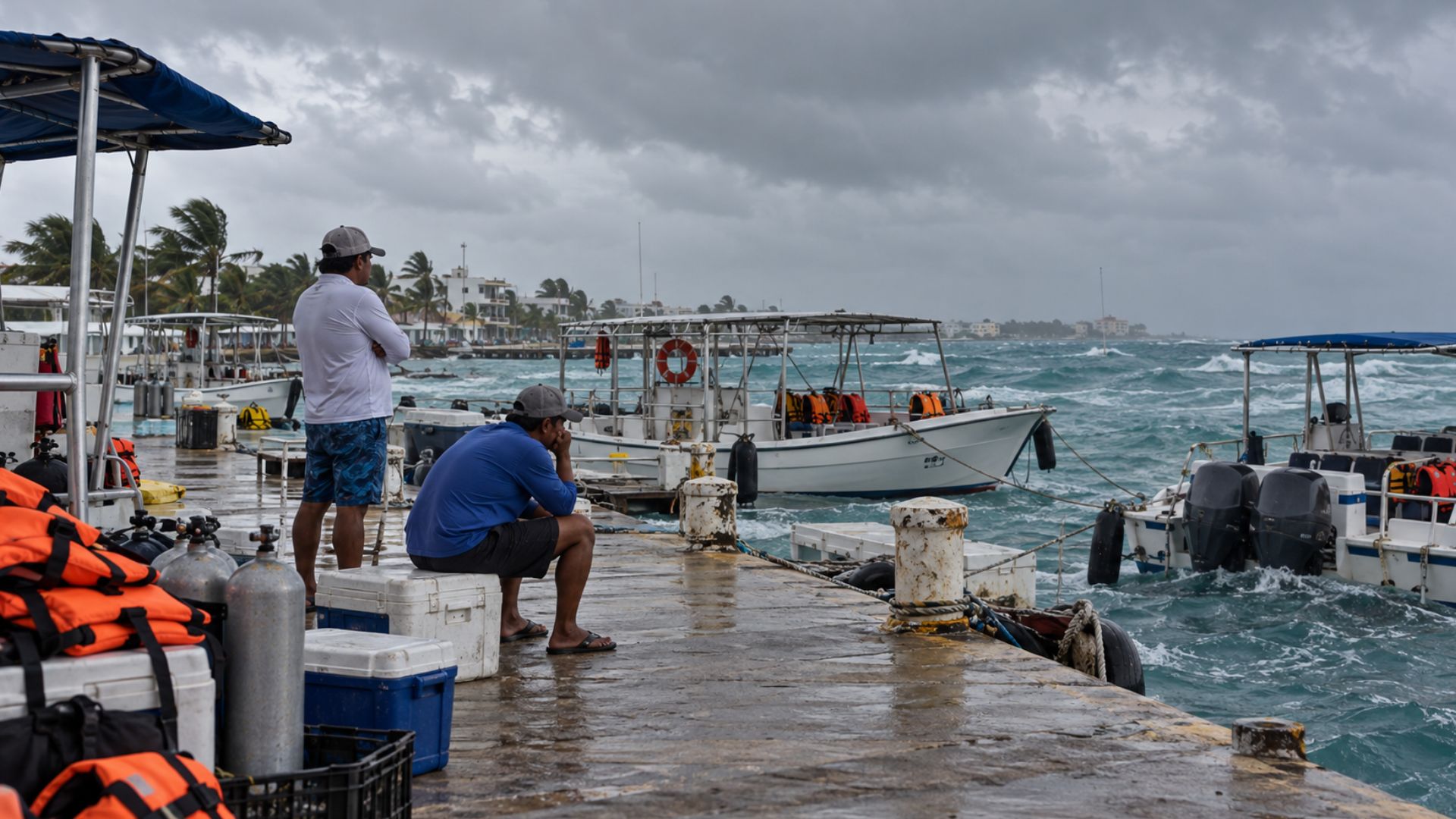 El mal tiempo y la baja actividad turística afectan las excursiones marítimas y los ingresos de los prestadores de servicios náuticos en Cozumel.