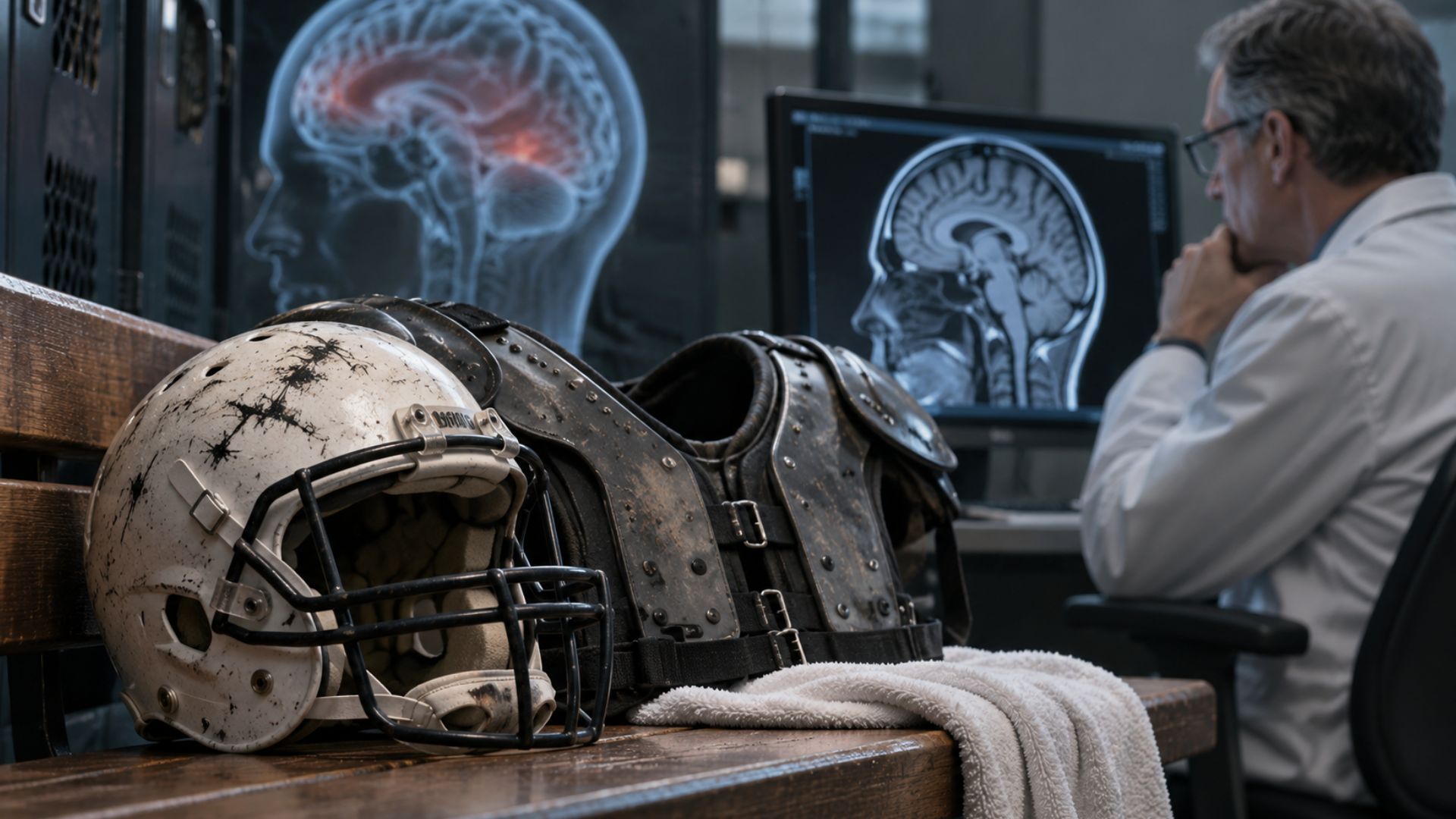 Investigación sobre el daño cerebral en exjugadores de la NFL. Imagen ilustrativa.