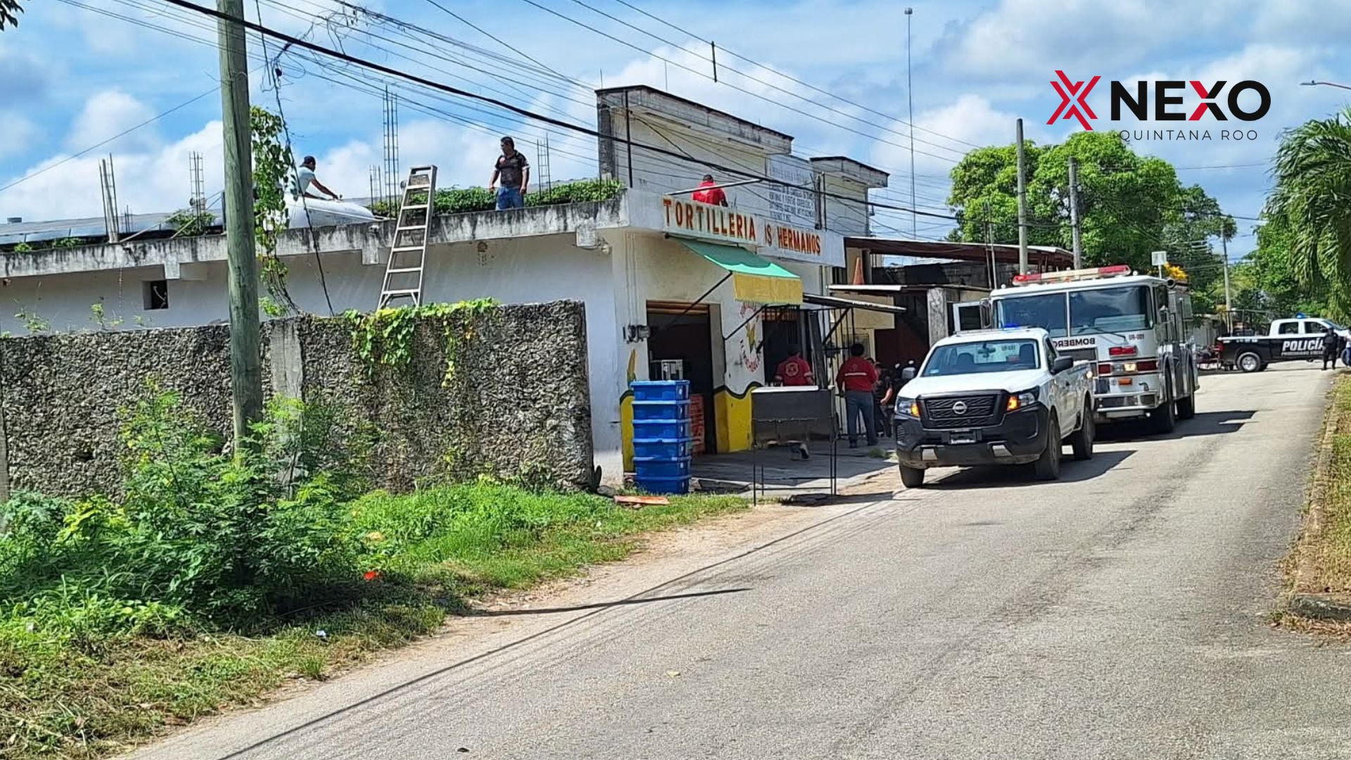 Unidades de emergencia atienden fuga de gas en tortillería de Felipe Carrillo Puerto