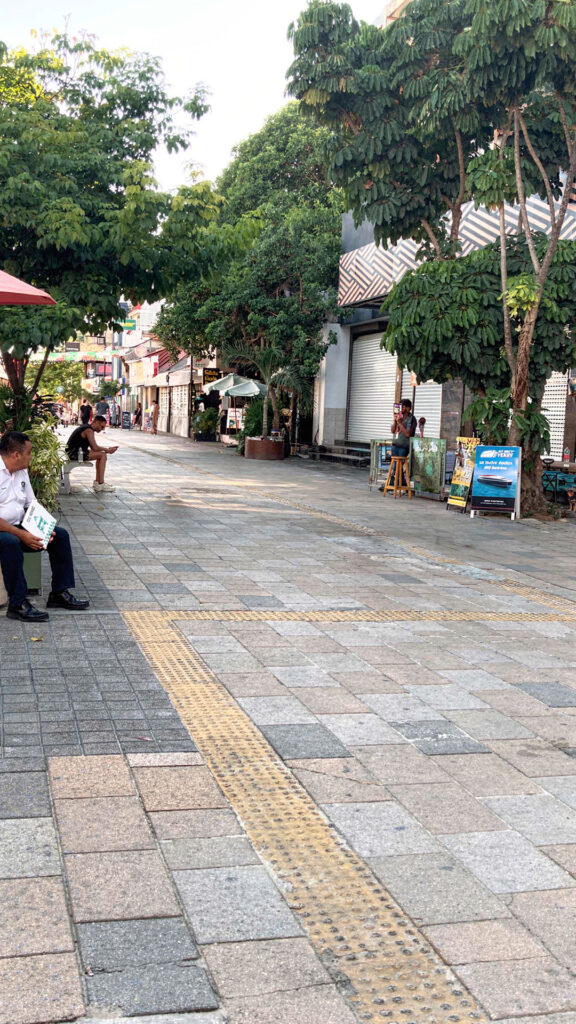 Zona comercial de la Quinta Avenida en Playa del Carmen